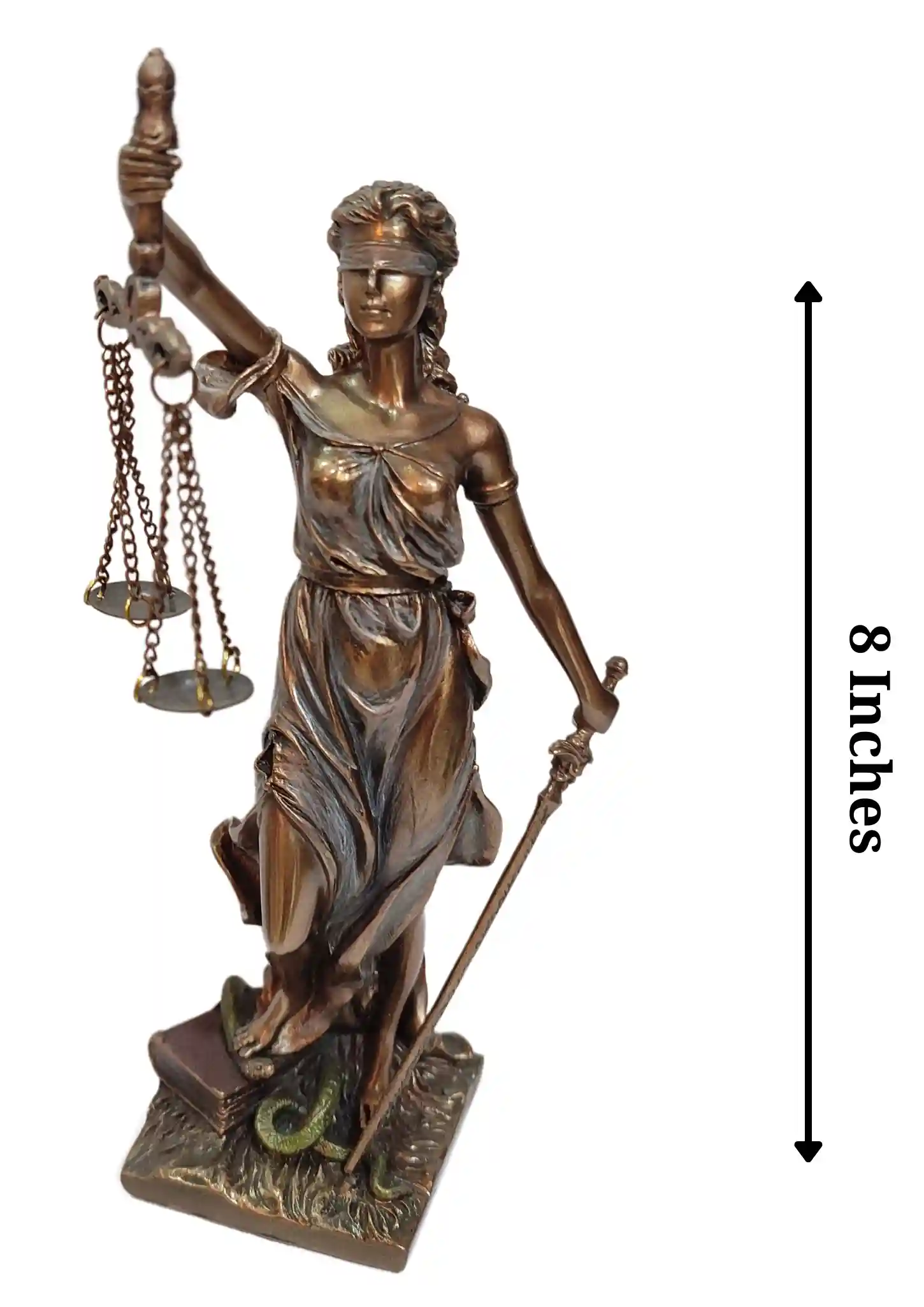 Lady of Justice - Brass - 8 inches